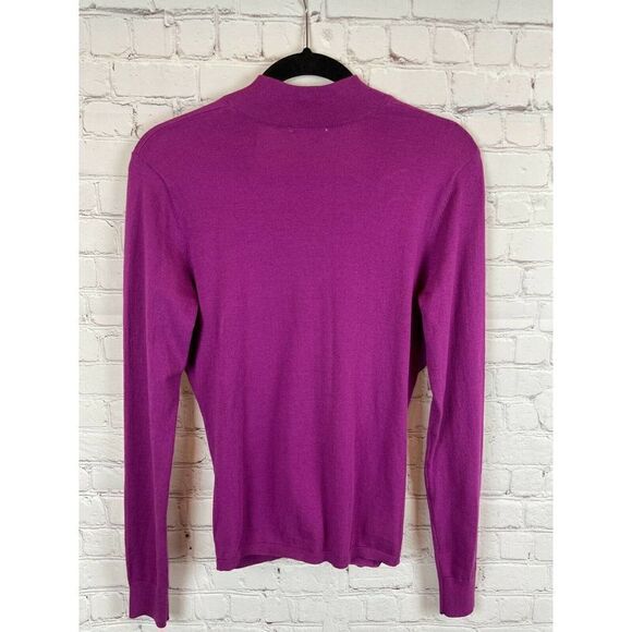 HALOGEN Nordstrom set of 2 violet white black striped front knot pullover top M - Picture 6 of 12